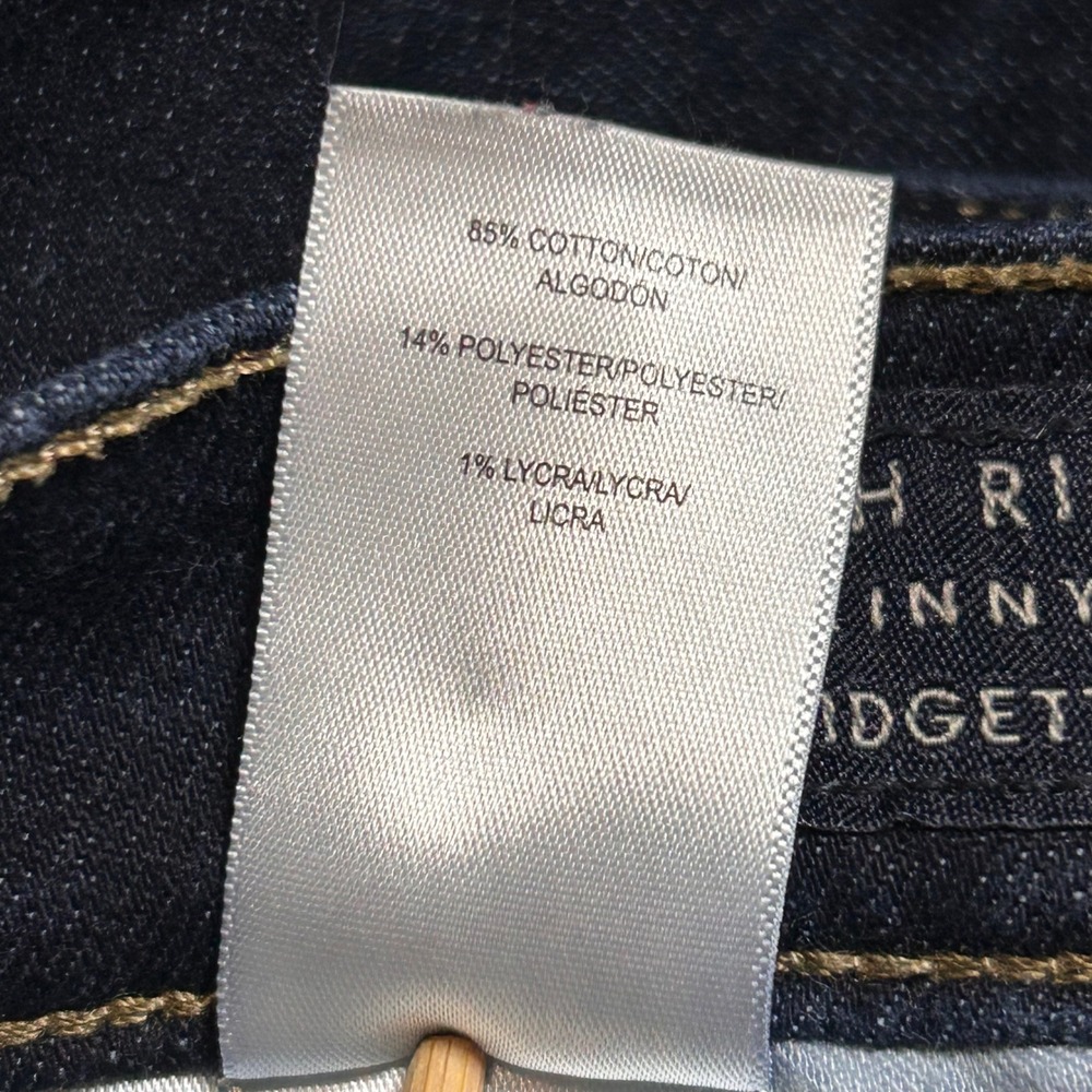 Lucky Brand Bridgette High Rise Skinny Ankle Jeans Button Fly Size 8/29 Indigo - Picture 10 of 11